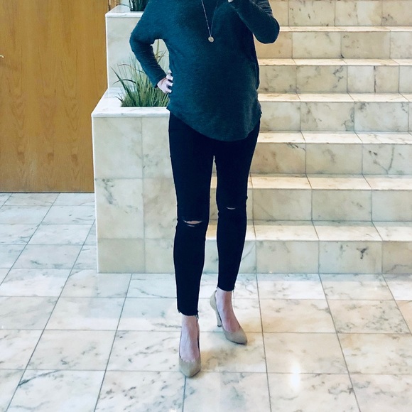 ASOS Maternity Pants - ASOS maternity black distressed jeans, sz 28